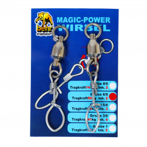 Вертлюг с карабином Behr Magic Power Wirbel 8/0 140кг